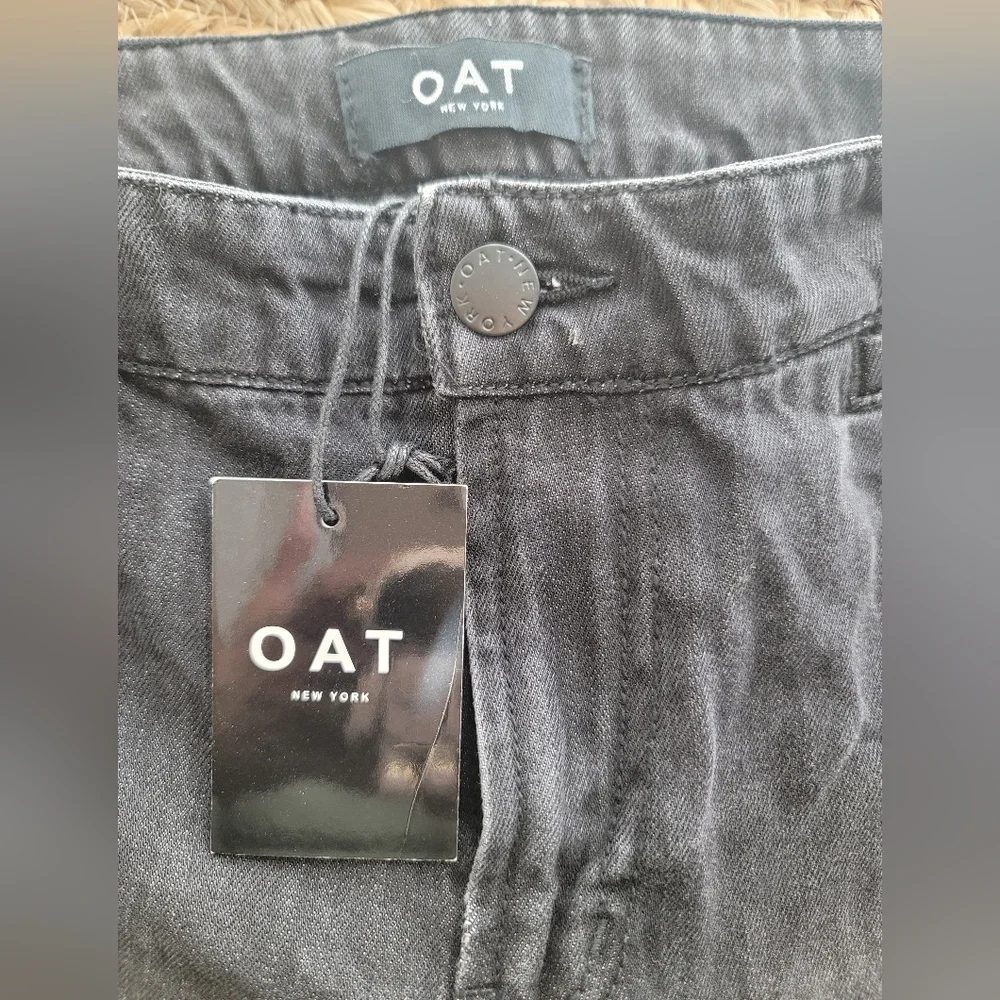 Oat New York Belted Mid Rise Wide Leg Crop Jeans NWT Size 29 - Picture 5 of 10